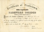 Certificate of Proficiency in French, 1874