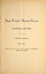 State Female Normal School Catalogue, Fifteenth Session, 1898-'99