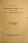 Bulletin of the State Normal School For Women, Catalogue 1921-1922, Vol. Vll, No. 4, June 1921