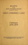 Bulletin of the State Teachers College, Catalogue 1938-1939, Vol. XXlV, No. 2, April 1938