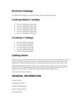 Longwood University Catalog 2020-2021