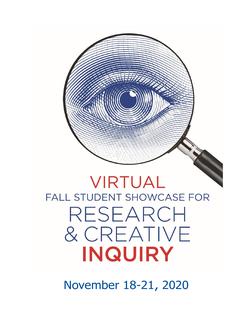 2020 Virtual Fall Student Showcase for Research & Creative Inquiry