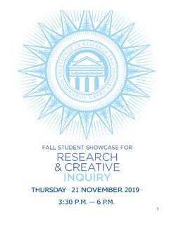 2019 Fall Student Showcase for Research and Creative Inquiry