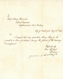 Henry Clay to Captain Henry Brewerton