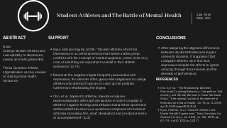 Student-Athletes and The Battles of Mental Health
