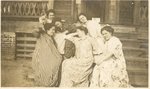 054.023 - Six unidentified women sitting on steps of unidentified home. by Longwood University