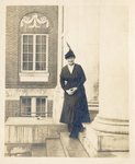 054.024 - Unidentified woman standing on steps of unidentified building. by Longwood University
