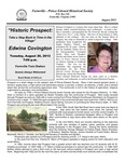 FPEHS, August 2013 Newsletter by Farmville-Prince Edward Historical Society