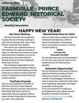 FPEHS, January 2022 Newsletter by Farmville-Prince Edward Historical Society