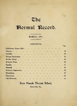 The Normal Record, Volume l, Number 2, March 1897