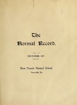 The Normal Record, Volume ll, Number 1, November 1897