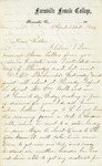 Correspondence, Willie White to "sister," 1864 by Willie White